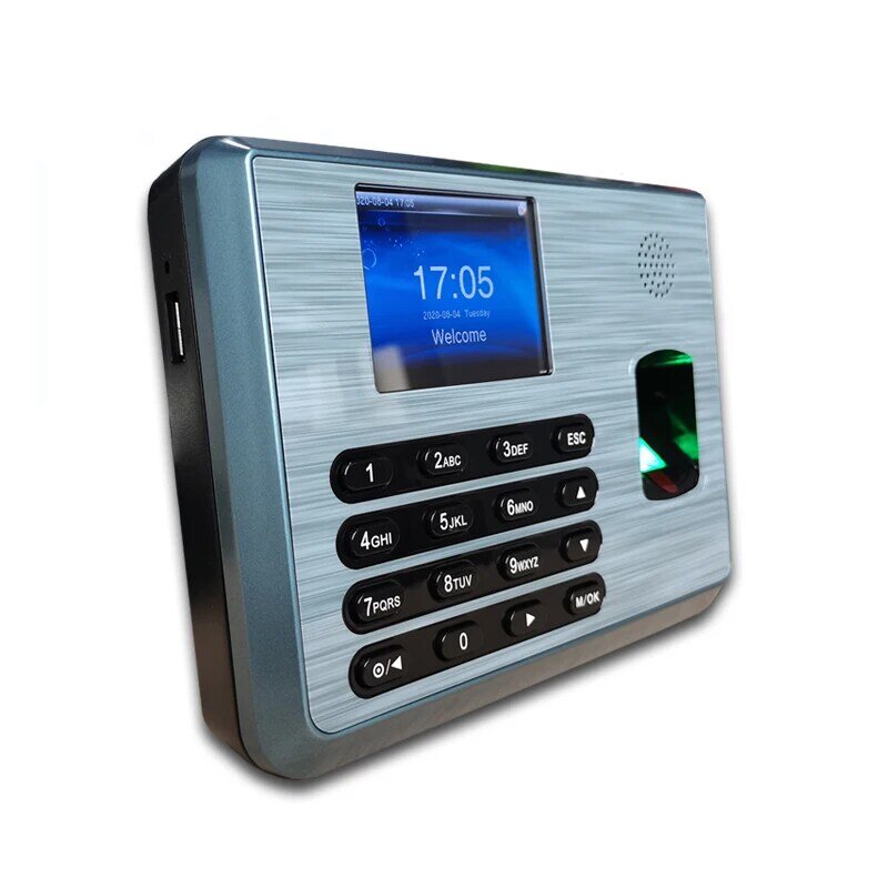 ZK TX628 TCP/IP USB 3000 Pengguna Sidik Jari Waktu Kehadiran 3 Inci Layar Warna TFT Jam Perekam Waktu Biometrik