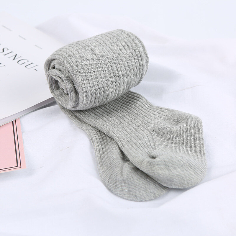 Meias-calças para crianças, meias-calças quentes de algodão estriadas para outono e inverno infantis, 0-4 anos, 2019