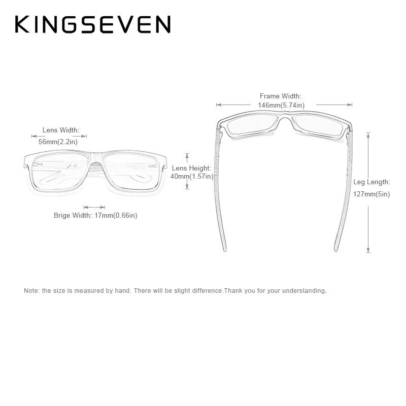 KINGSEVEN-gafas de sol de madera de nogal Natural TR90 para hombre y mujer, lentes polarizadas UV400, gafas Retro con bisagra reforzada