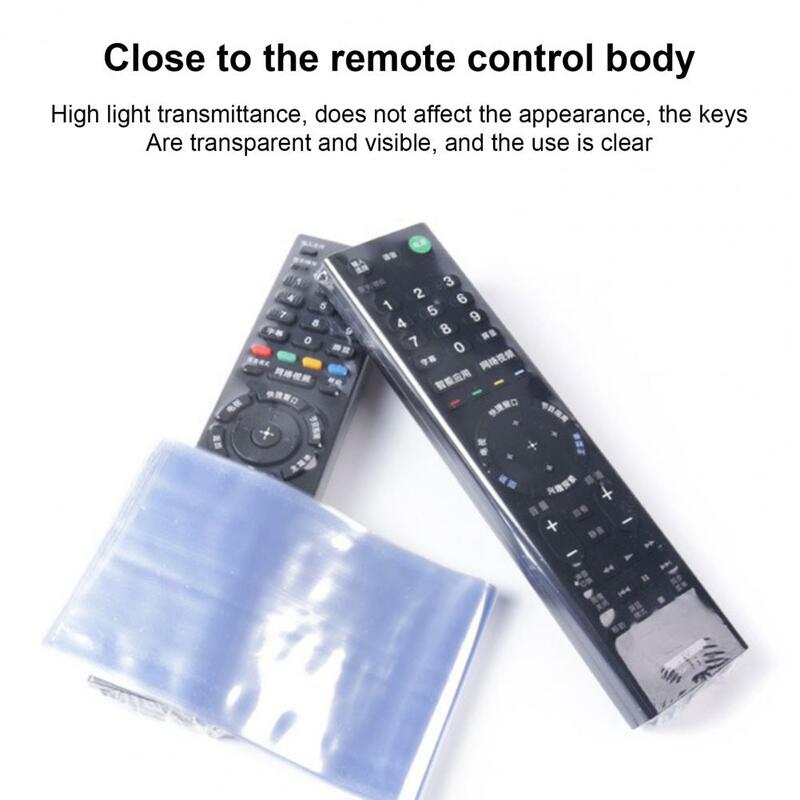 Cubierta protectora de Control remoto para aire acondicionado de TV, cubierta termorretráctil portátil de alta calidad, sólida para vídeo, 10 piezas