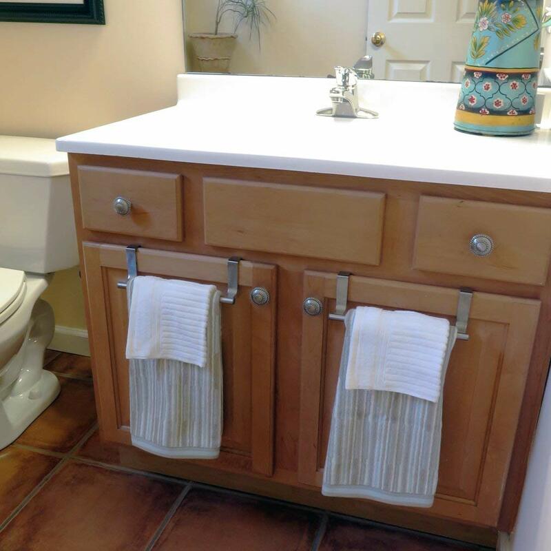 Porte-serviettes de salle de bain support cuisine en acier inoxydable placard cintre armoire suspendue articles divers support d'étagère de rangement mural