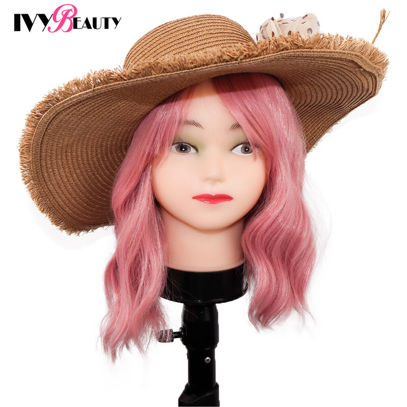 Cabeza de maniquí femenino con soporte para peluca, abrazadera para práctica de maquillaje, cosmetología, exhibición de sombrero, 51Cm, gran oferta