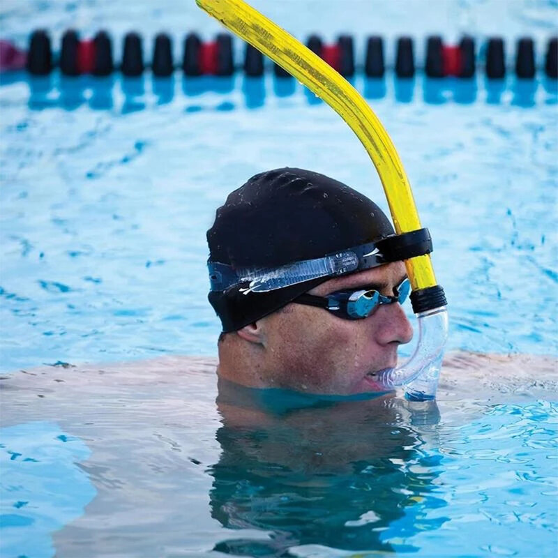 Tubo de natación de respiración de Snorkel de silicona de cabeza frontal para entrenamiento DE BUCEO BAJO el agua, equipo de buceo de respiración