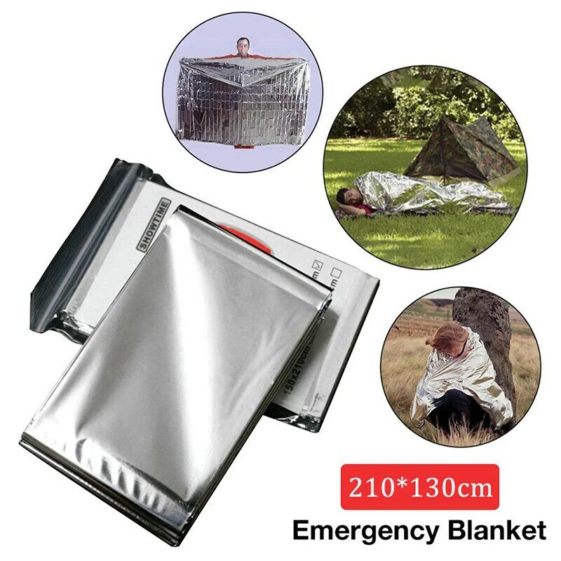 Outdoor Emergency Thermische Deken Reflecterende Aluminium Waterdichte Warm Houden Survival Quilt Camping Wandelen Ehbo Rescue Tool