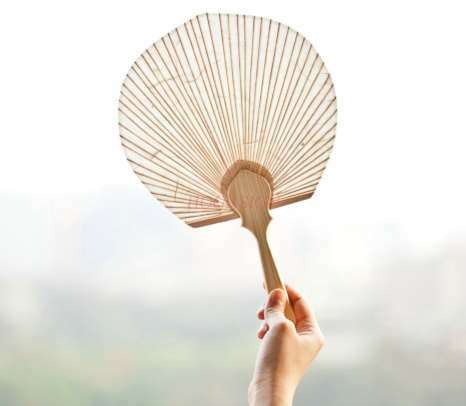 Portable fan Mini Chinese painting blank group fan Chinese style small round fan paper fan Hanfu fan