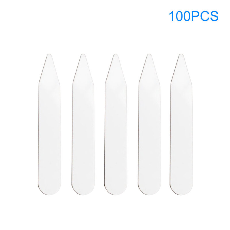 100 pçs duráveis acessórios do decote abas prático ossos endurecedores vestuário formal pvc branco para vestido camisa colar cinta estadias