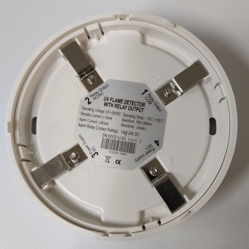 Detektor płomienia UV 4 przewodowe wyjście przekaźnikowe czujnik płomieni ultrafioletowych konwencjonalny alarm UV CF6002 działa ze wszystkimi panelami