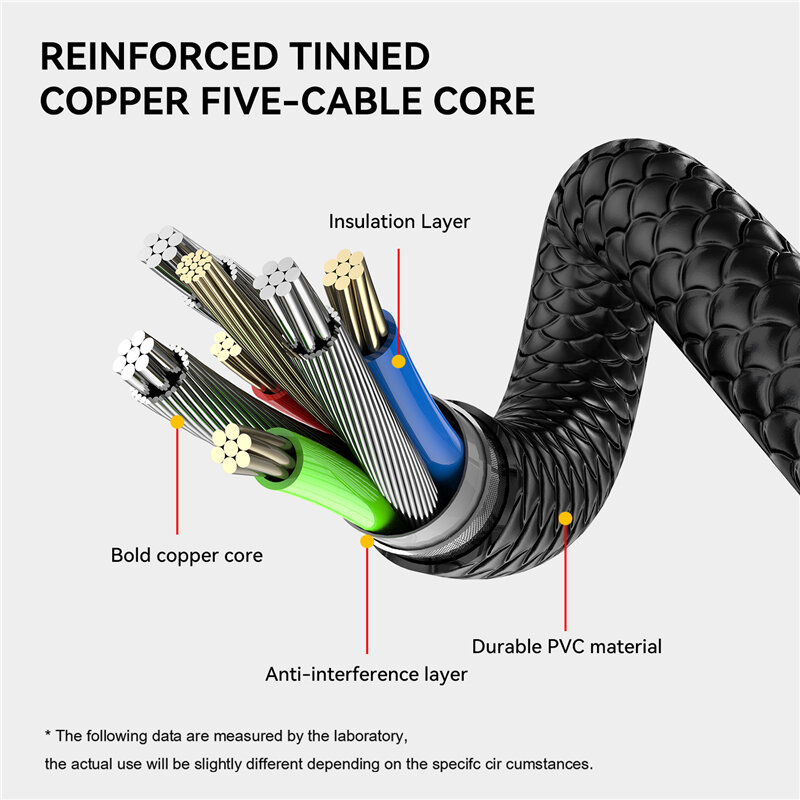Lovebay kabel magnetik USB Tipe C, kabel 2,4 A 540 pengisi daya mikro berputar 0.5M 1M 2M kabel pengisian untuk iPhone 13 12 Xiaomi Huawei