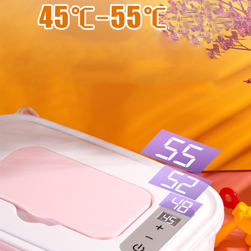 Novo bebê toalhetes aquecedores guardanapo termostato doméstico portátil molhado tecido caixa de aquecimento isolamento calor (anexar um plugue cn)