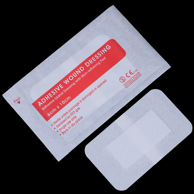 10Pcs 6X7ซม.X 6X10ซม.Breathable Self-กาวบาดแผล Band ผ้าพันแผลขนาดใหญ่แผลแผลปฐมพยาบาล Hemostasis