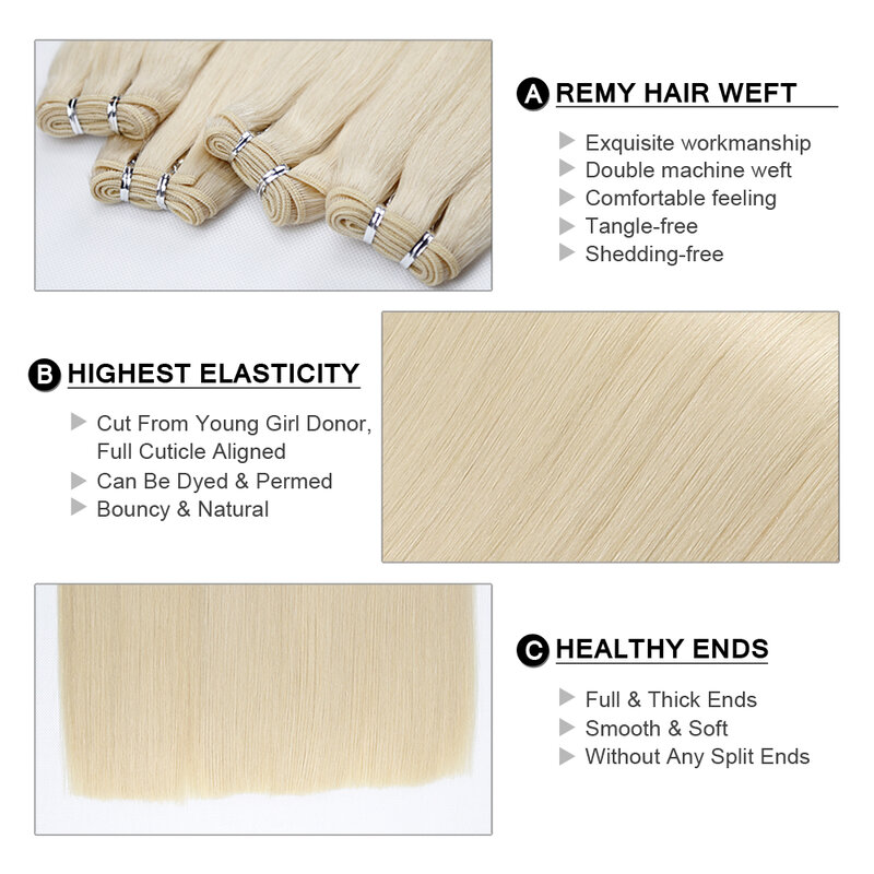 Fairy Remy Hair-extensiones de cabello humano Natural, mechones rectos de doble estiramiento, de 14 a 24 pulgadas, 150g por pieza