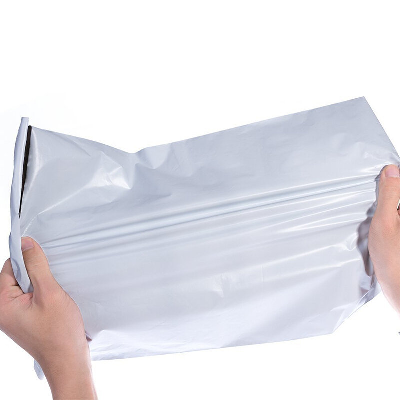 Sobres de plástico para correo Postal, bolsa de almacenamiento con autoadhesivo, 50 unidades