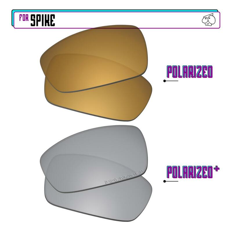 EZReplace Polarisierte Ersatz Linsen für-Oakley Spike Sonnenbrille-Sir P Plus-GunmetalP