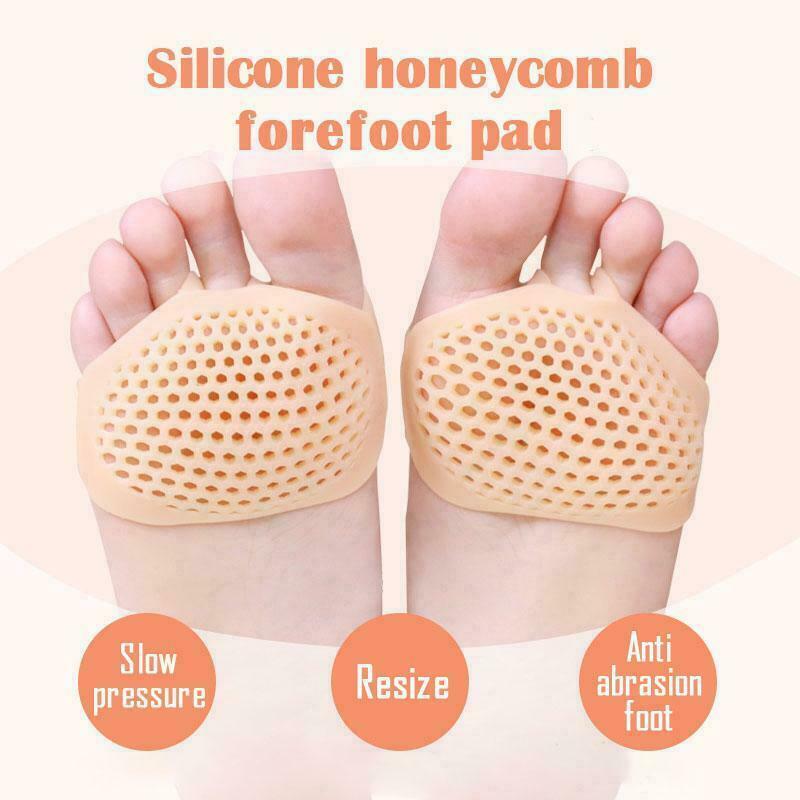 Nova marca de silicone favo mel antepé almofada uso versátil reutilizável alívio da dor um par toe capa protetora