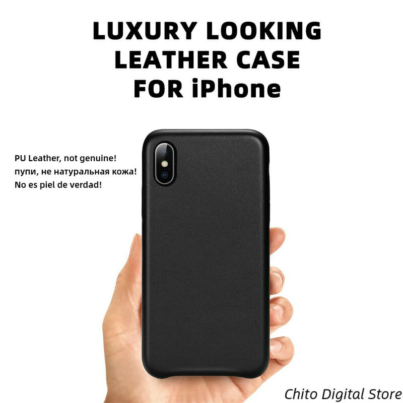 Iphone 11プロマックスse 2020 2ケース革オリジナル高級pu本物ではないiphone 10 xs最大 × xr 7 8プラス電話ケース黒