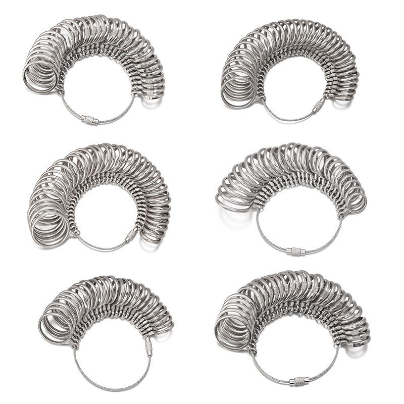 1 Set Us/Eu/Jp/Kr/Uk Ring Sizer Meten Finger Sizing Meetstok Aluminium Metalen ringen Doorn Ons Size Sieraden Tool