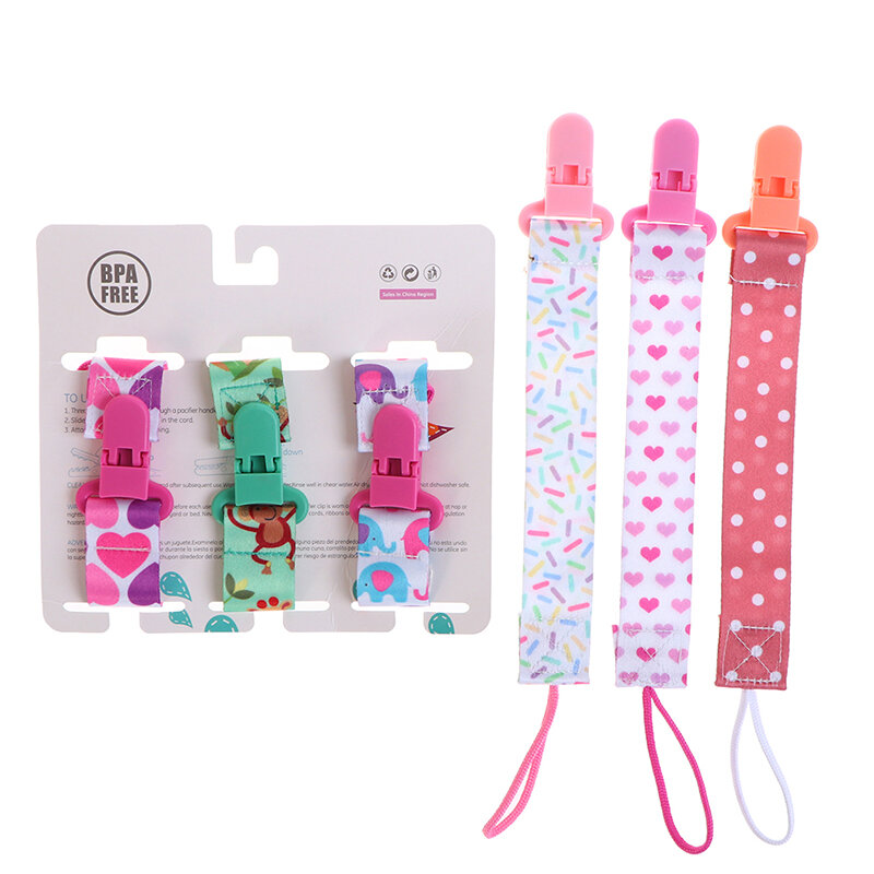 3Pcs/Set Baby Pacifier Clips Pacifier Chain Dummy Clip Nipple Holder For Nipples Soother Holder Attache Children Pacifier Clip
