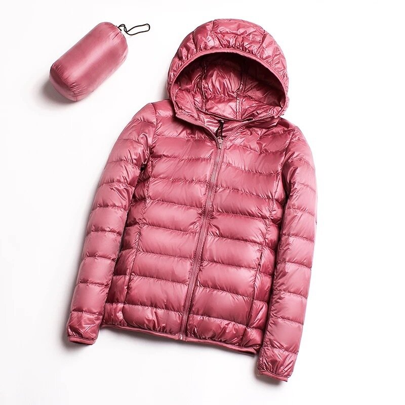 Jaket musim dingin wanita, 90% bebek bawah mantel Ultra ringan hangat portabel ukuran besar jaket Bawah musim dingin