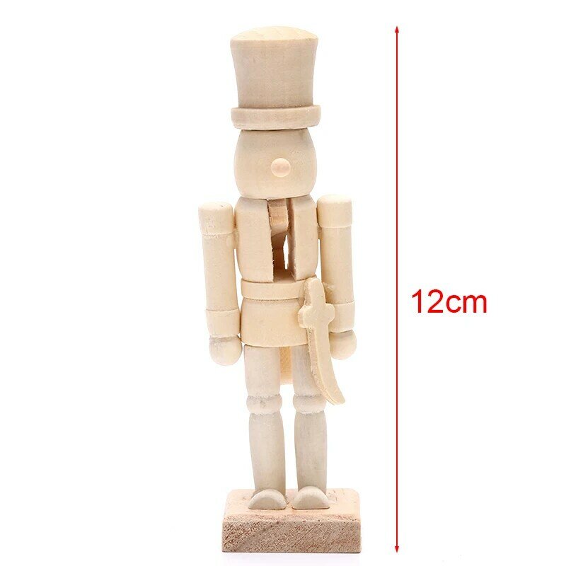 Venda quente de madeira nutcracker solider figura modelo boneca fantoche artesanato para crianças presentes natal decoração do escritório em casa exibição