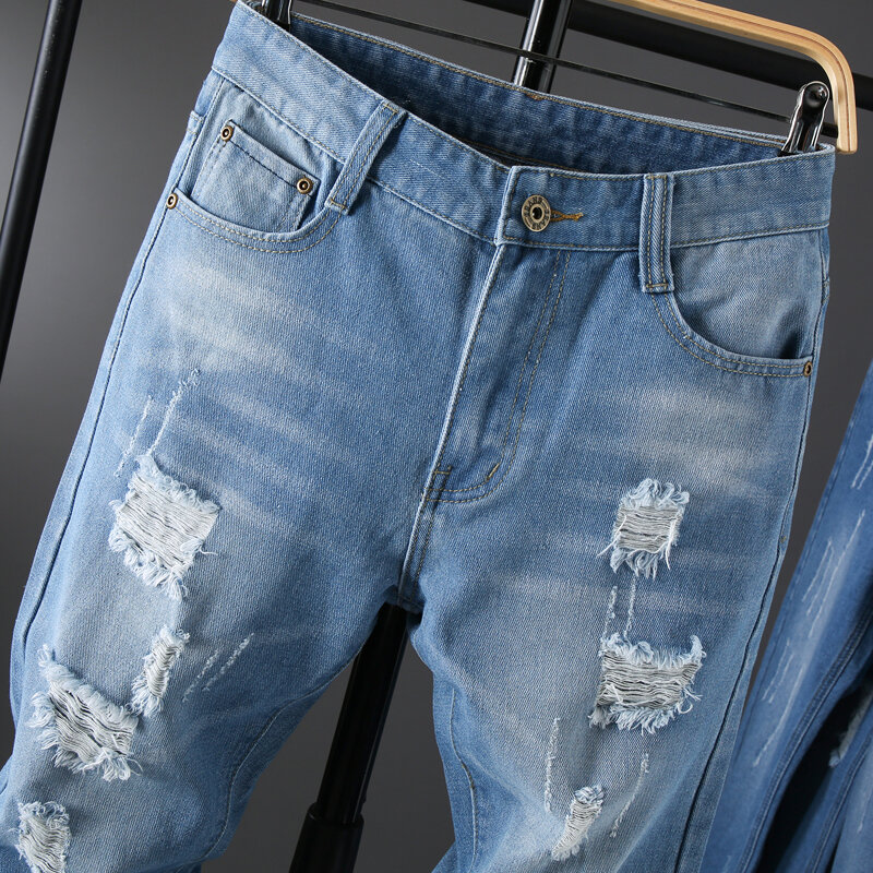 2021 nowa dostawa na wiosnę dżinsy męskie moda elastyczność męskie dżinsy męskie dżinsy bawełniane spodnie, rozmiar 28-36 N660