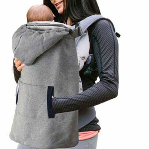 Infant Baby Carrier Wrap Comfort Sling Winter Warm Cover Cloak Blanket Grey Backpacks Carrier