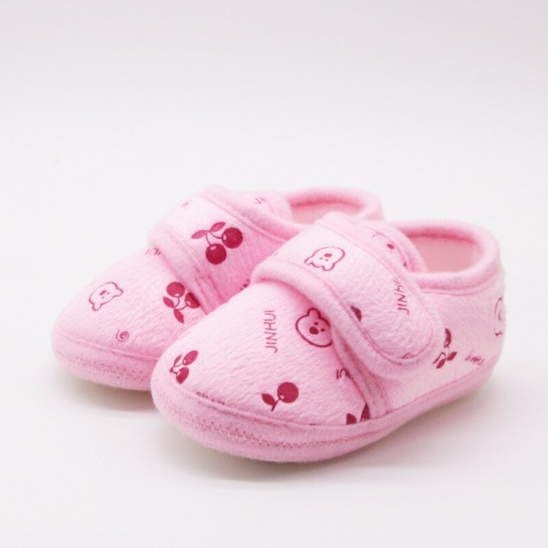 면 유아 아기 유아 소녀 나비 매듭 부드러운 미끄럼 방지 침대 신발 0-18 개월