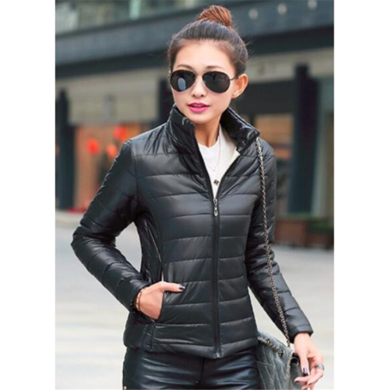 ZOGAA Women's Parkas Winter Jacket Coat For Woman Casual Solid Stand Collar Parka Jackets Female Cotton Coat Slim Fit Outwear