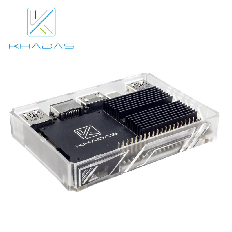 Khadas VIM3L комплект HTPC: Amlogic S905D3-N0N SBC одиночный компьютер с DIY строительным радиатором IR Remote Metal Plate Mini компьютер
