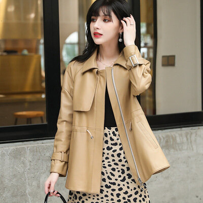 Tao li na-女性用シープレザージャケット,本物のシークジャケット,r41