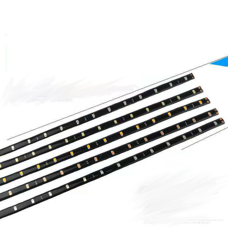 12V SMD2835 taśma LED 30cm DIY kolor lampy do samochodów i motocykli wodoodporne elastyczne światło paski światła bagażnika spersonalizowane