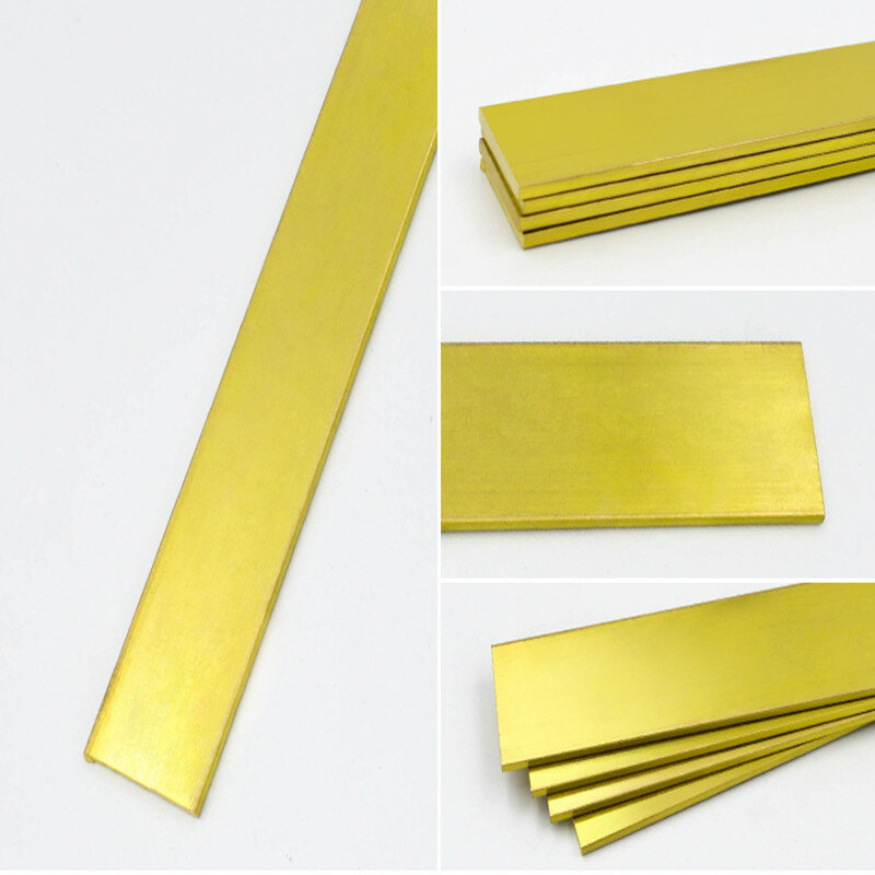 1Pcs H62บาร์ทองเหลืองสแควร์แบนทองแดงบล็อก DIY Grounding ทองแดง Zero ตัดการประมวลผล