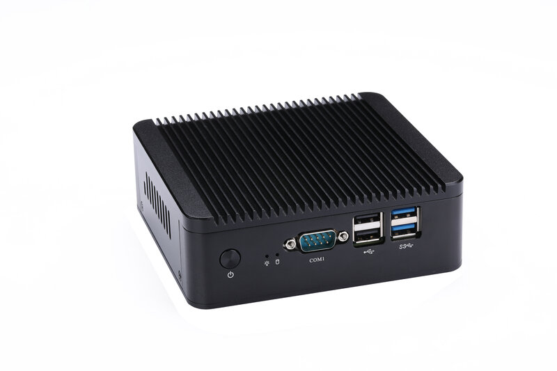 QOTOM IPC Micro PC Fanless Q555P Core i3-7100U 4 com GPIO WIFI per Computer Desktop di casa/ufficio/banca