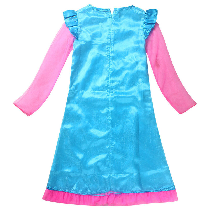 트롤 2 키즈 드레스 여자 공주 의상 키즈 코스프레 트롤 양귀비 파티 드레스 Vestido Fantasia Infantil Girl Clothing