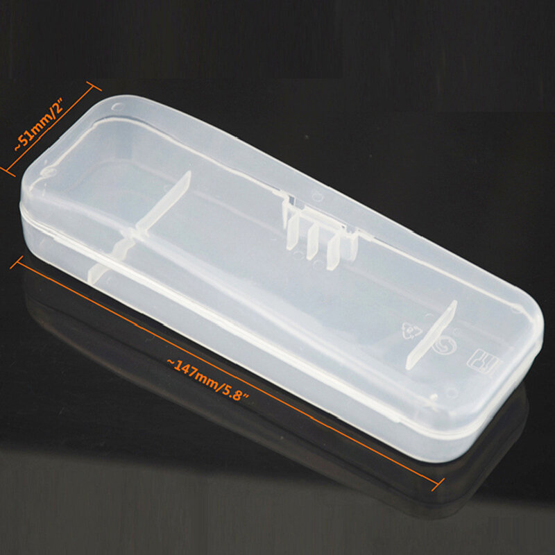ポータブル旅行メンズかみそりケースシェービング用容器ホルダーシェーバーボックス透明プラスチックかみそりブレード収納ボックス