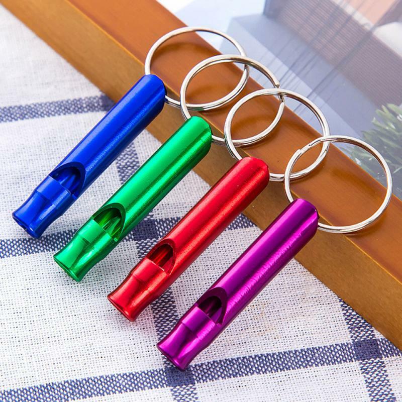 Mini Size Whistles Outdoor Metal Multifunction Whistle Pendant With Keychain Keyring For Outdoor Survival Call Emergency Tools