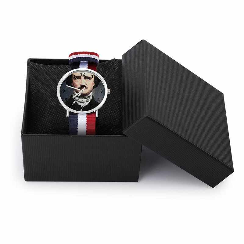 Edgar Allan Poe Quarzuhr Billig Phantasie Armbanduhr Junge Reise Design Armbanduhr
