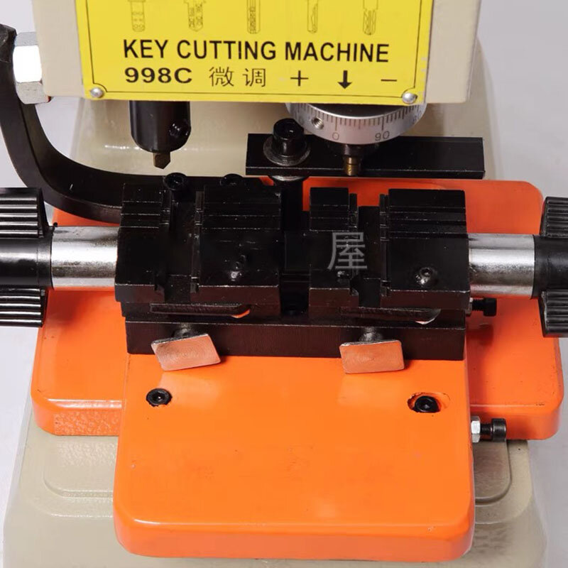 Mesin bor pemotong kunci 998C, mesin pemotong kunci multifungsi 200W, peralatan tukang kunci, mesin pemotong
