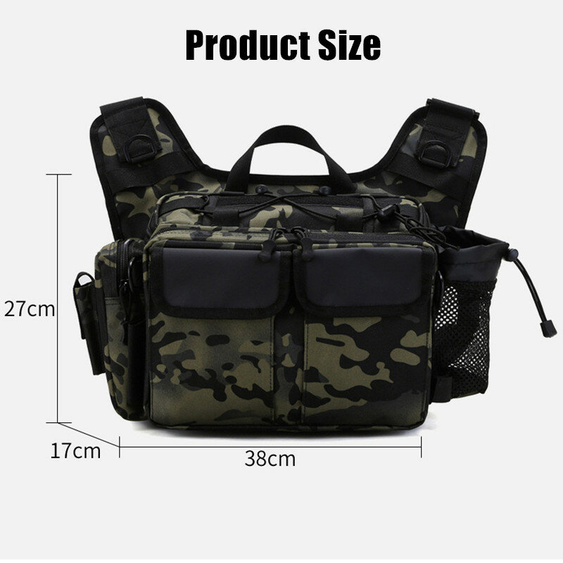 Sac de taille Portable, sac à dos de Camping, sac de matériel de pêche, sac de poitrine imperméable pour randonnée escalade Sports voyage, boîte de plateaux de rangement