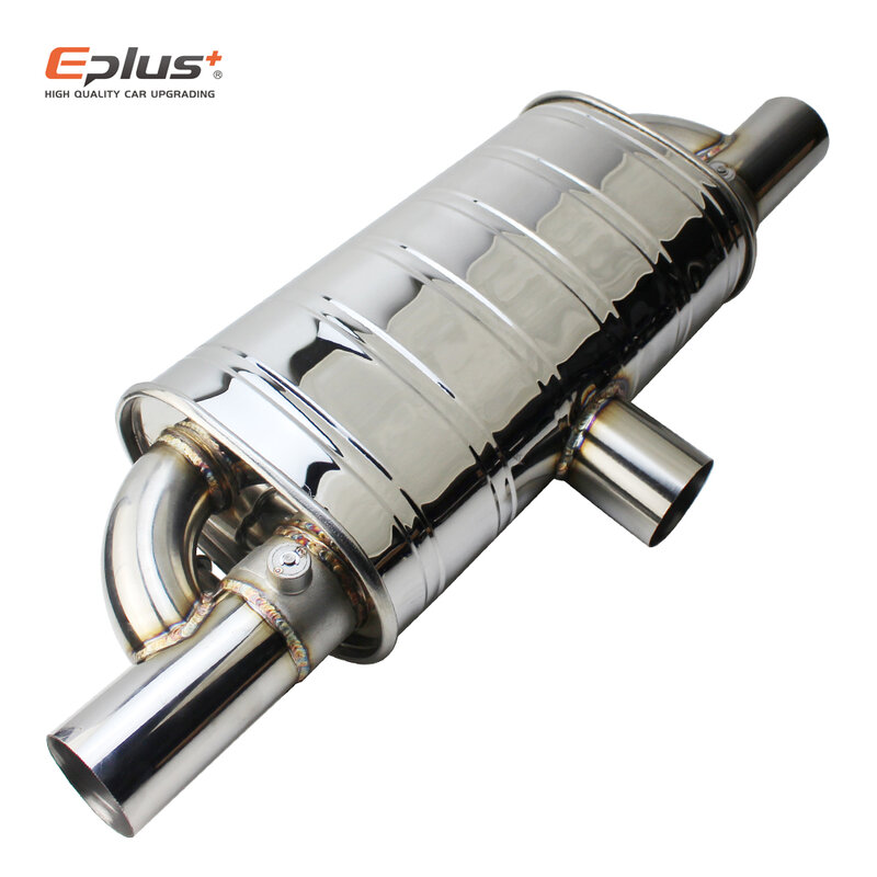 EPLUS سيارة العادم الأنابيب مضخة تفريغ صمام متغير كتم التحكم عن بعد الفولاذ المقاوم للصدأ العالمي T شكل واحد في اثنين خارج 63 مللي متر