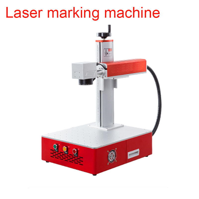 Máquina de marcação a laser de mesa com rotação de 30w para gravação em metal
