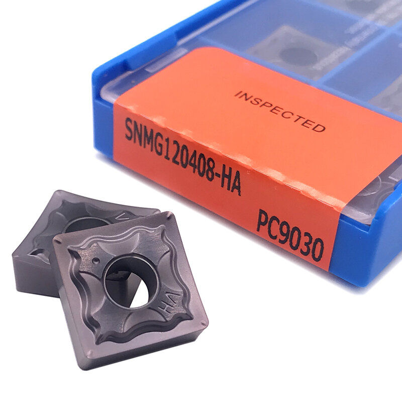 Inserção 100% original de alta qualidade snmg120404 snmg120408 ha pc9030 cnc torneamento externo ferramenta carboneto inserção para aço inoxidável