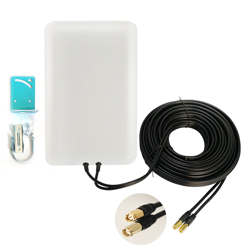 Antena MIMO 4G LTE para exteriores, Panel de polarización Dual, antena externa direccional, larga distancia, alta ganancia