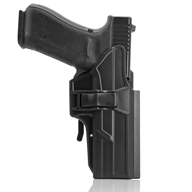 Tactical OWB Gun Holster for Glock 17 22 31, Glock 26 27 33 (Gen 1-4) Pistol Holder Index Release Holster Drop Leg Thigh Holster