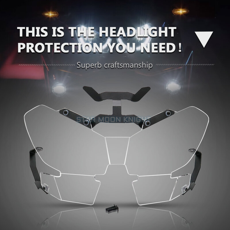 Protector de lente para Faro de motocicleta, cubierta de lámpara frontal transparente para Honda CRF1100L Africa Twin CRF 1100 L Adventure Sports