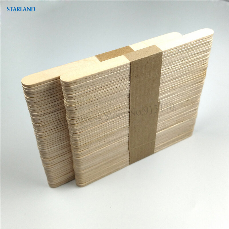 300 sztuk lody kije brzoza drewno lod-lolly drewniane DIY rękodzieło kij 50 sztuk/partia 6 partii długość 11.4cm