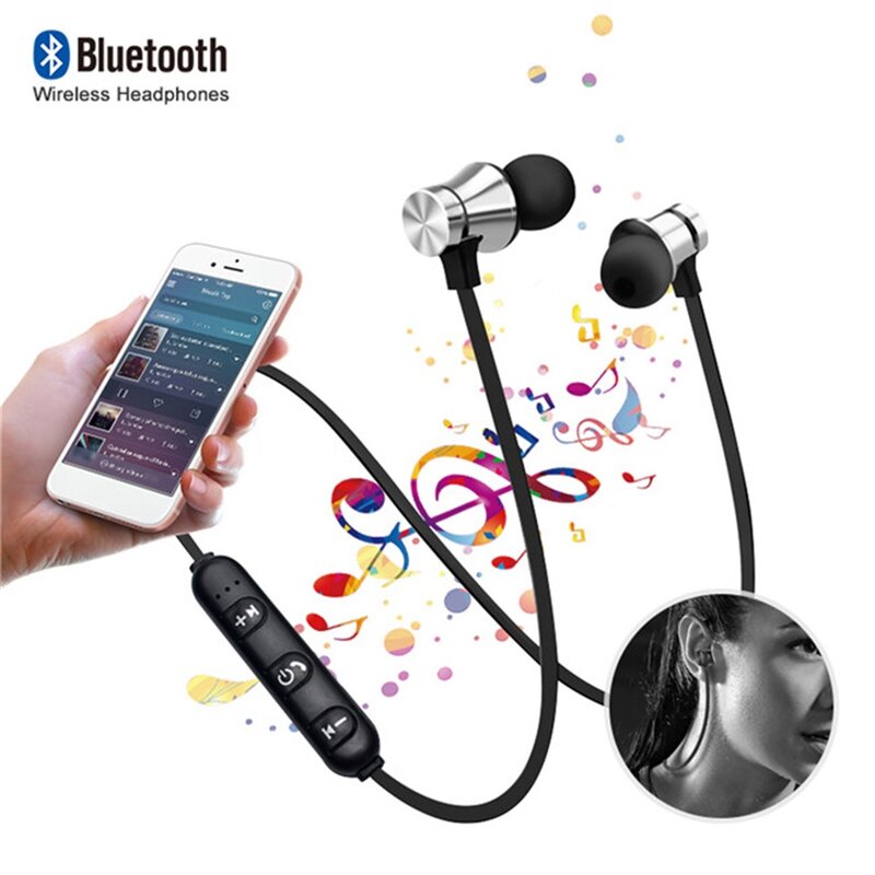 XT11 Music Headsets Magnetic Earbuds Sport Wireless Handsfree In-ear Bluetooth Bass Earphones For iphone Xiaomi Huawei Samsung