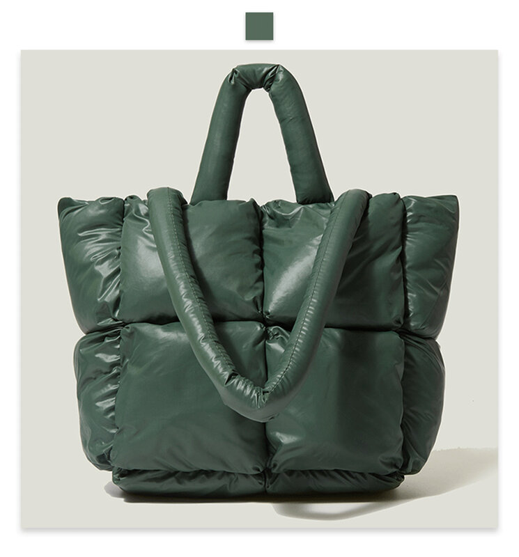 Модная большая сумка-тоут с подкладкой, дизайнерские стеганые женские сумки на плечо, роскошная нейлоновая сумка-Кроссбоди из хлопка на пуху, зимняя сумка 2021