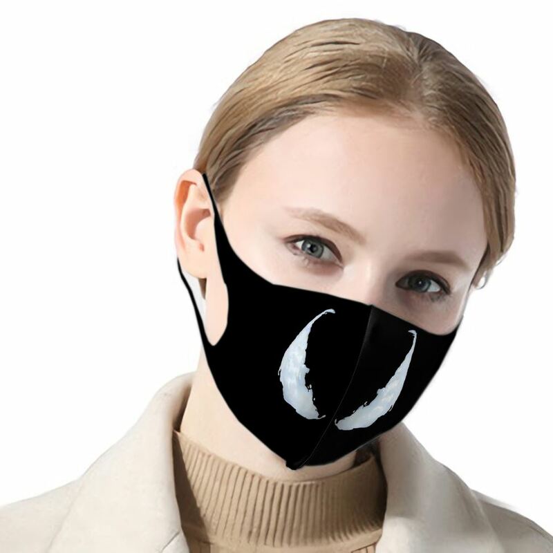 2020 High Quality 3d Print Venom Spider-Man Adult Mouth Mask Activated Bamboo Carbon Prevent Anti Virus Face Women Kid