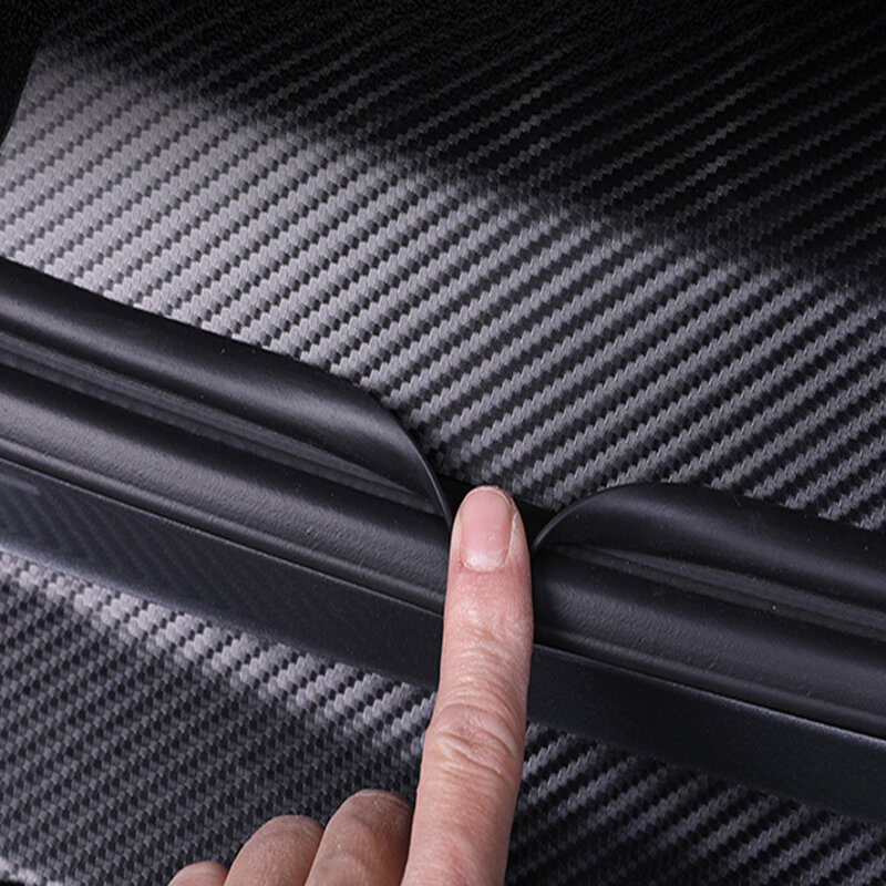 Soleira da porta do carro adesivos de couro para haval jolion 2022 2021 2023 placa rotection fibra carbono limiar acessórios