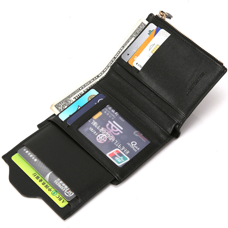 Мужской кошелек Bogesi на молнии, маленький тонкий бумажник известного бренда Bifid, мужской кошелек